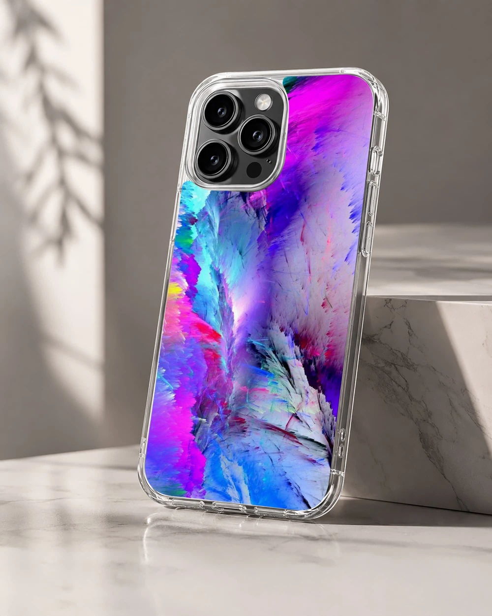 Vibrant abstract art phone case for iPhone 16 Pro
